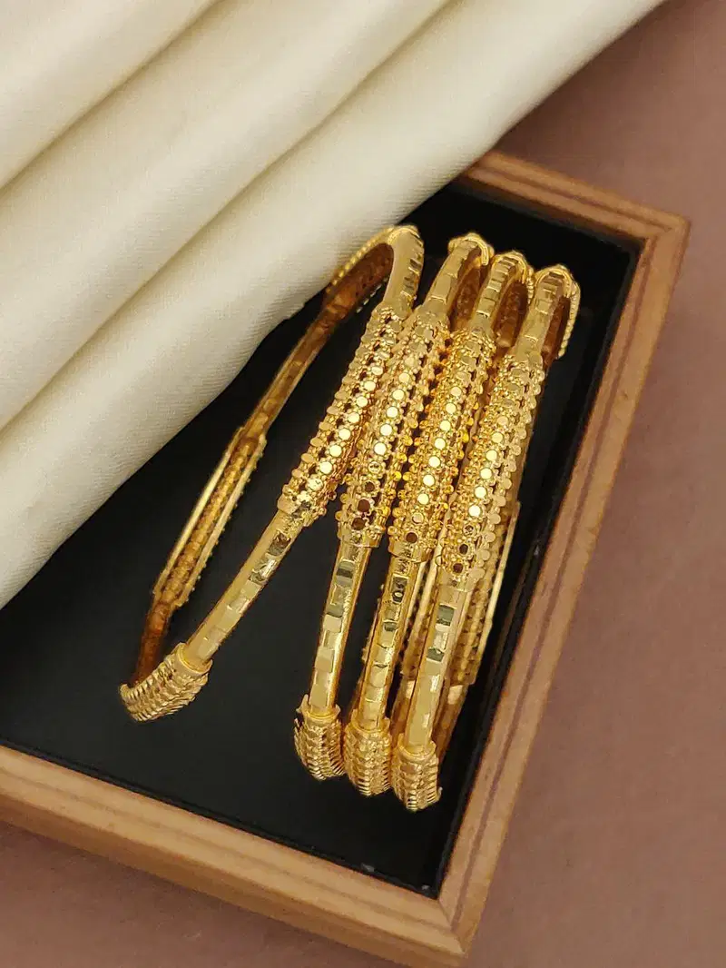Fancy Micro Gold Plating Bangles Daily Wear Wholesale Market
